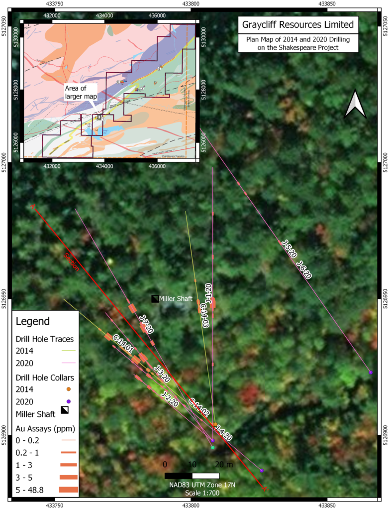 Graycliff Exploration Intersects Near Surface Mineralization Grading 8 59 G T Of Gold Over 5 5 Metres Graycliff Exploration